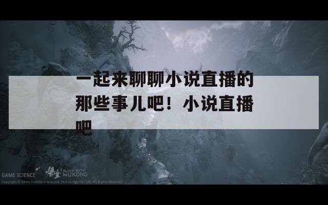 一起来聊聊小说直播的那些事儿吧！小说直播吧