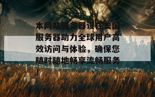 本网站服务器设在美国服务器助力全球用户高效访问与体验，确保您随时随地畅享流畅服务！