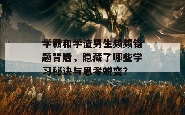 学霸和学渣男生频频错题背后，隐藏了哪些学习秘诀与思考蜕变？