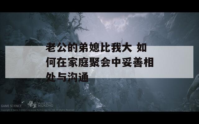 老公的弟媳比我大 如何在家庭聚会中妥善相处与沟通