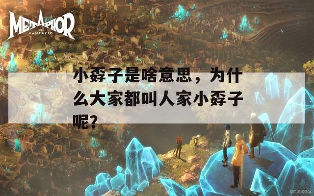 小孬子是啥意思，为什么大家都叫人家小孬子呢？