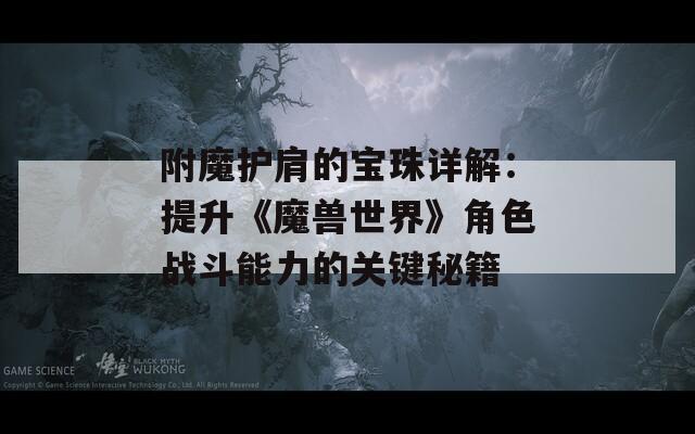 附魔护肩的宝珠详解：提升《魔兽世界》角色战斗能力的关键秘籍