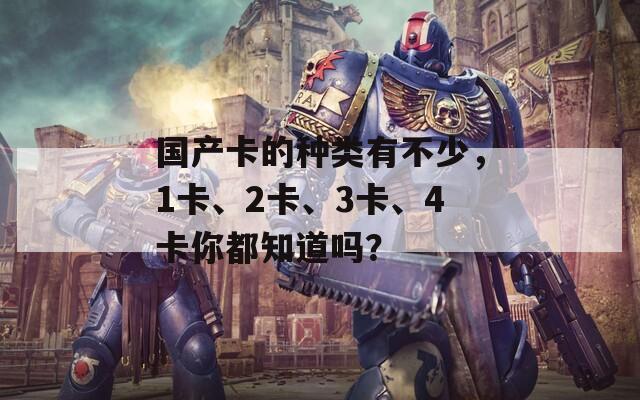 国产卡的种类有不少，1卡、2卡、3卡、4卡你都知道吗？
