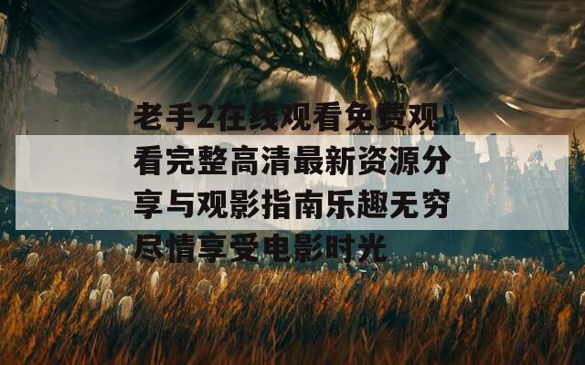 老手2在线观看免费观看完整高清最新资源分享与观影指南乐趣无穷尽情享受电影时光