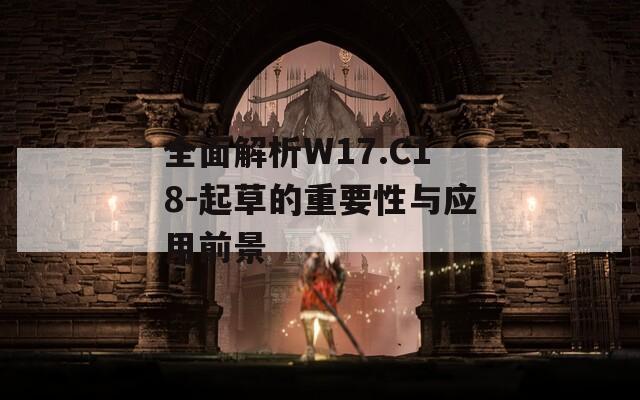 全面解析W17.C18-起草的重要性与应用前景
