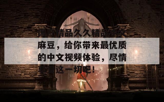 国产精品久久精品中文麻豆，给你带来最优质的中文视频体验，尽情享受这一切吧！
