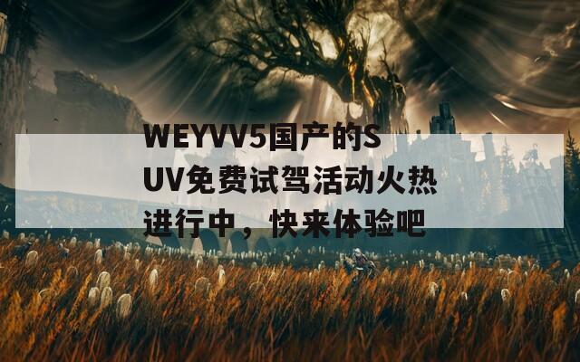 WEYVV5国产的SUV免费试驾活动火热进行中，快来体验吧