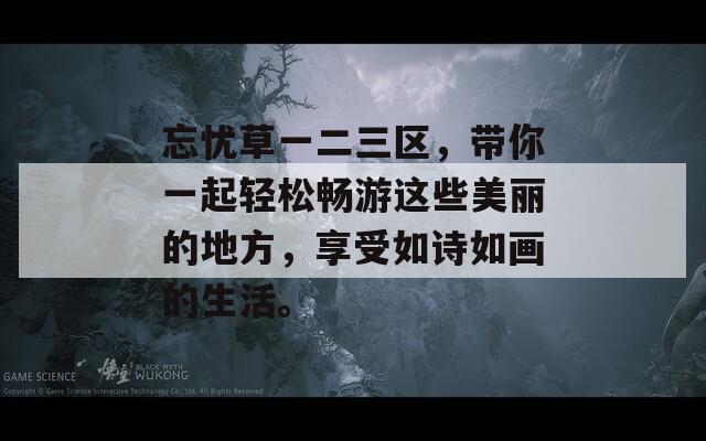 忘忧草一二三区，带你一起轻松畅游这些美丽的地方，享受如诗如画的生活。