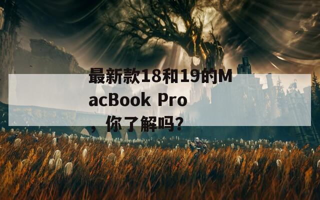 最新款18和19的MacBook Pro，你了解吗？