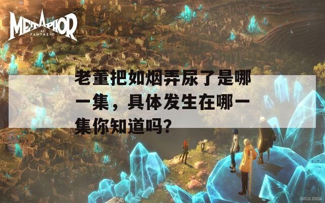 老董把如烟弄尿了是哪一集，具体发生在哪一集你知道吗？