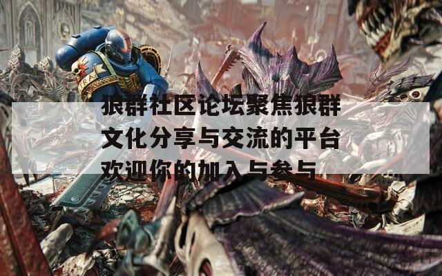 狼群社区论坛聚焦狼群文化分享与交流的平台欢迎你的加入与参与