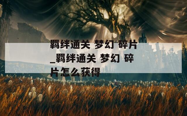 羁绊通关 梦幻 碎片_羁绊通关 梦幻 碎片怎么获得