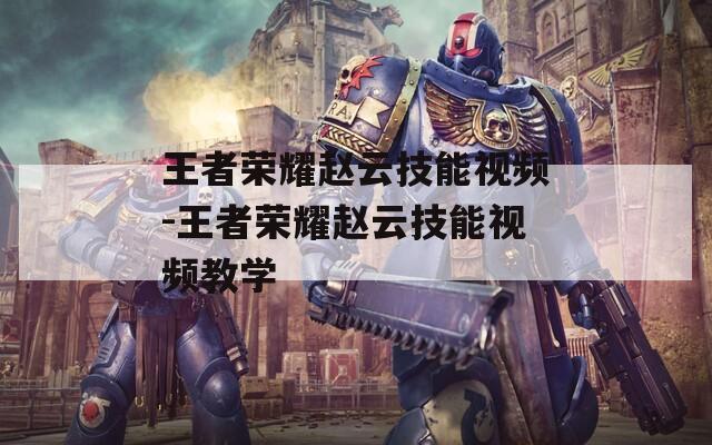 王者荣耀赵云技能视频-王者荣耀赵云技能视频教学