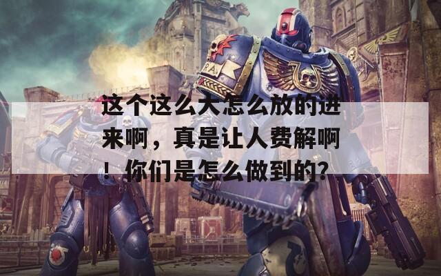 这个这么大怎么放的进来啊，真是让人费解啊！你们是怎么做到的？