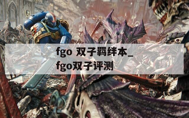 fgo 双子羁绊本_fgo双子评测