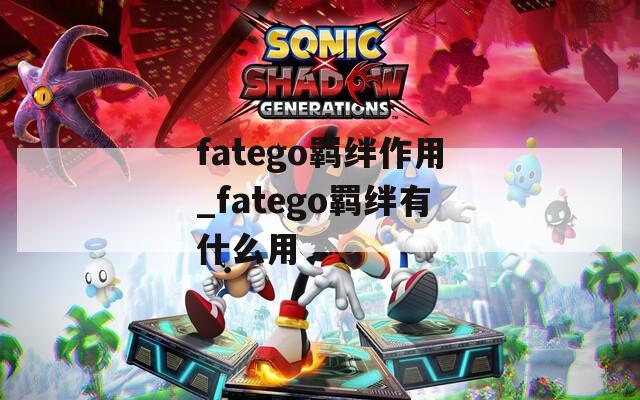 fatego羁绊作用_fatego羁绊有什么用