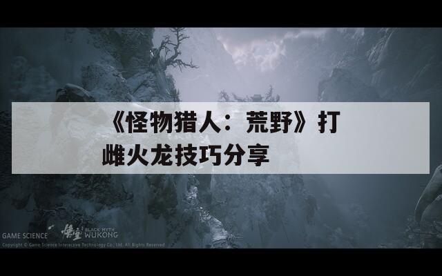 《怪物猎人：荒野》打雌火龙技巧分享