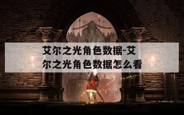 艾尔之光角色数据-艾尔之光角色数据怎么看