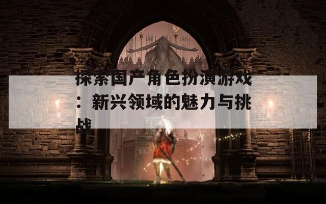 探索国产角色扮演游戏：新兴领域的魅力与挑战