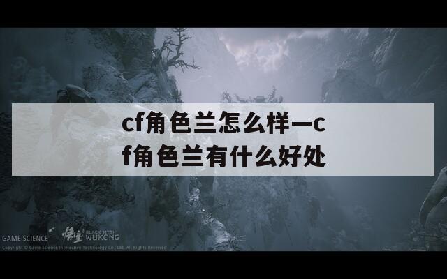 cf角色兰怎么样—cf角色兰有什么好处